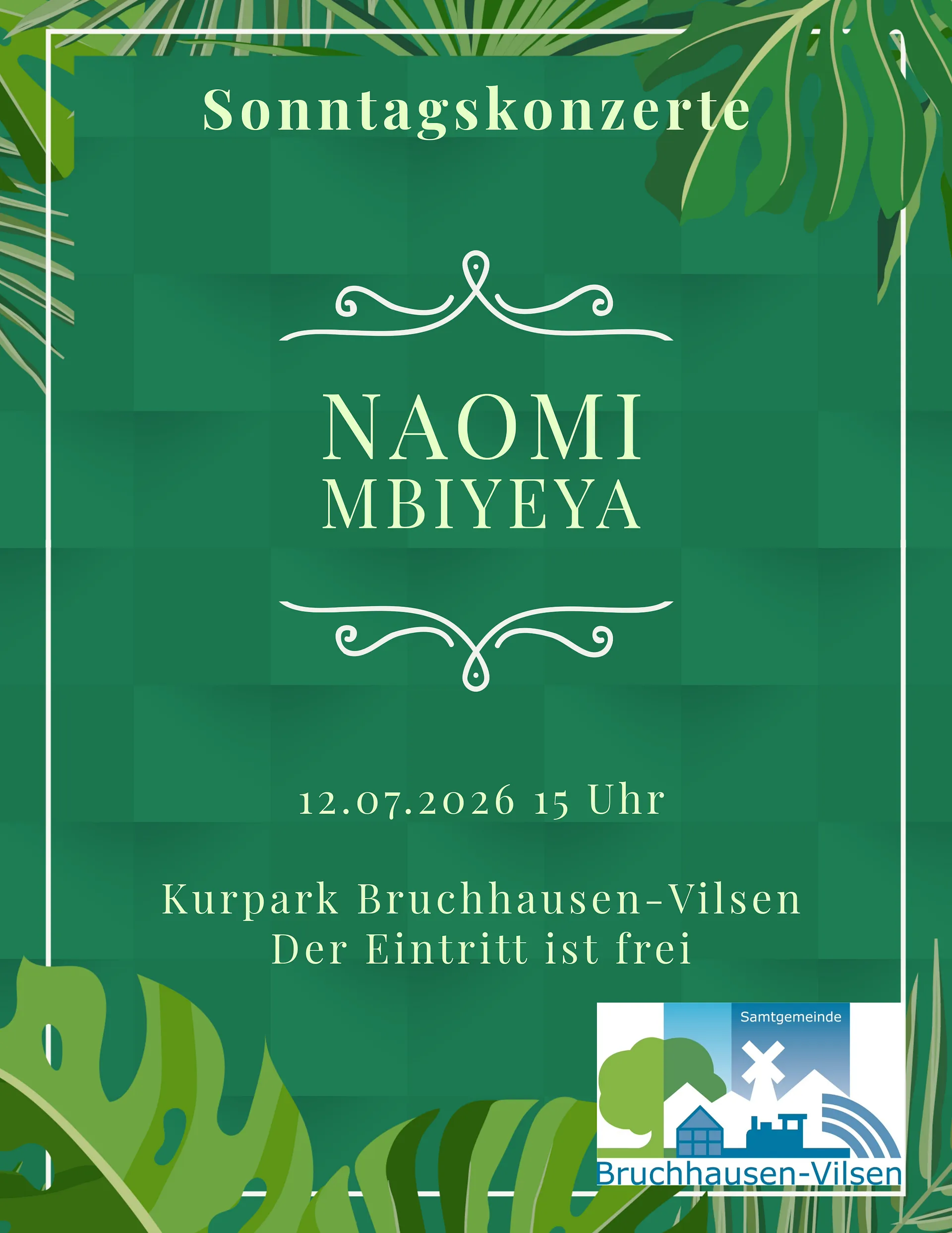 Sonntagskonzert mit Naomi Mbiyeya
